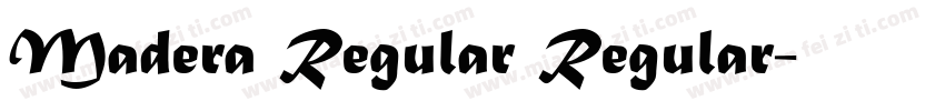 Madera Regular Regular字体转换